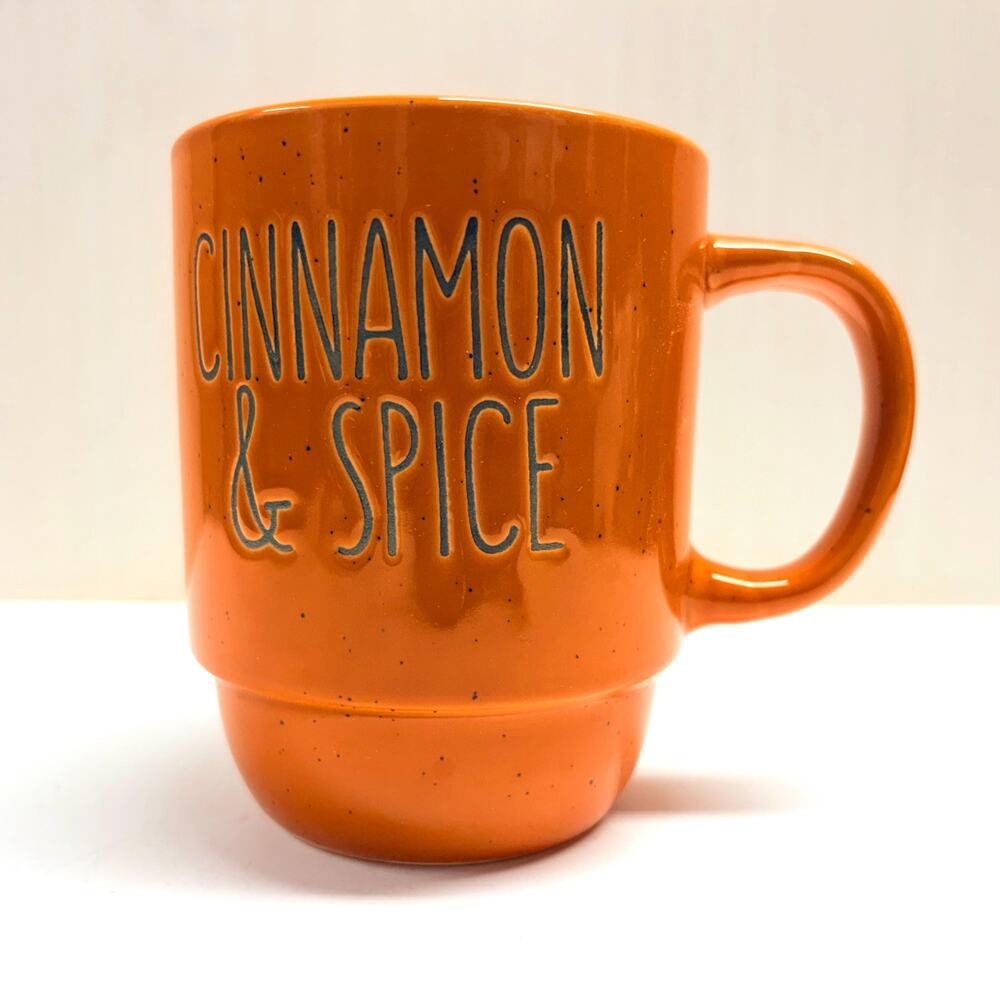 Coffee Tea Mug Cinnamon and Spice Stackable Ceramic